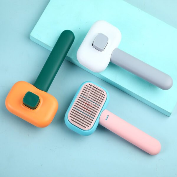 Pet Grooming Brush for Cats & Dogs – Detangling, Shedding & Massage Comb with Stainless Steel Teeth