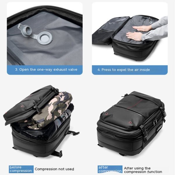 Versatile Travel & Business Backpack – Large-Capacity, Multifunctional Laptop Bag with Vacuum Compression for Men & Women