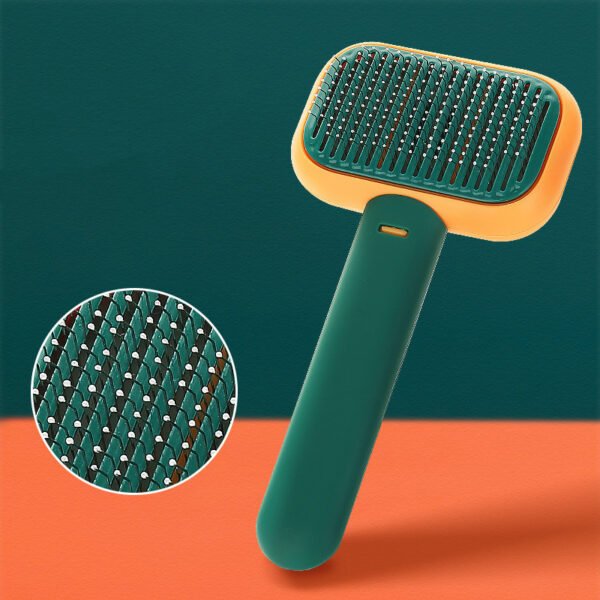 Pet Grooming Brush for Cats & Dogs – Detangling, Shedding & Massage Comb with Stainless Steel Teeth