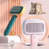 Pet Grooming Brush for Cats & Dogs – Detangling, Shedding & Massage Comb with Stainless Steel Teeth