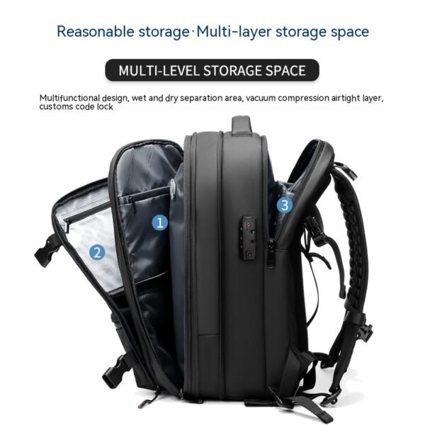 Versatile Travel & Business Backpack – Large-Capacity, Multifunctional Laptop Bag with Vacuum Compression for Men & Women