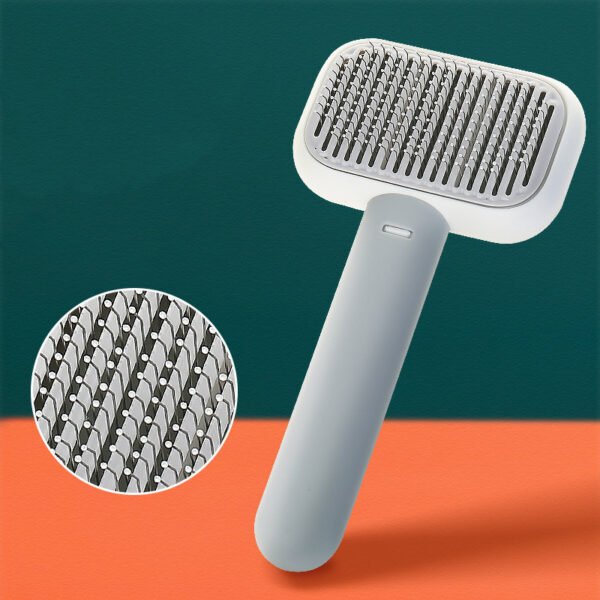 Pet Grooming Brush for Cats & Dogs – Detangling, Shedding & Massage Comb with Stainless Steel Teeth