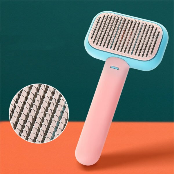 Pet Grooming Brush for Cats & Dogs – Detangling, Shedding & Massage Comb with Stainless Steel Teeth