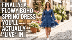 Fashionable Boho mini dress